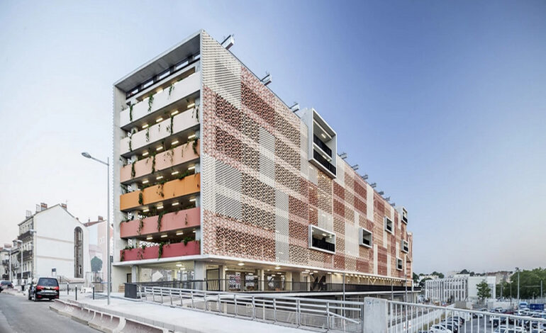 Flexbrick Ceramic Facade Fabric: Parking Saint Roch Project