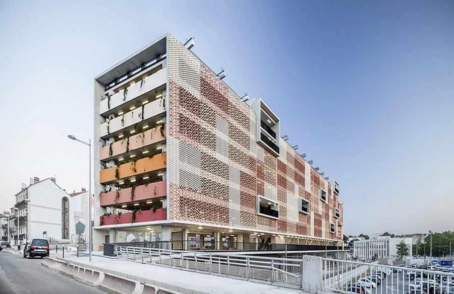 Flexbrick Ceramic Facade Fabric: Parking Saint Roch Project